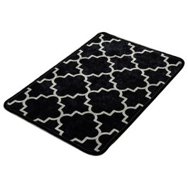 Mijölnir Alfombrilla de Baño DJT - Black 40x60 cm, 100% Poliéster, Antideslizante, Antibacteriana, Lavable a Máquina